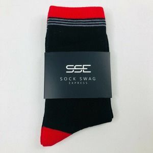 Sock Swag SSE Custom Socks Wine Me Up Cotton Red Black Comfy Size Medium Unisex
